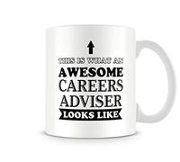 Behind The Glass - Awesome Careers Adviser - Printed Funny Mug - Great Gift/Present Idea, Ceramic, 11fl.oz.