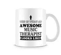 Behind The Glass - Awesome Music Therapist - Printed Funny Mug - Great Gift/Present Idea, Ceramic, 11fl.oz.