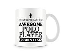 Behind The Glass - Awesome Polo Player - Printed Sport Mug - Great Gift/Present Idea, Ceramic, 11fl.oz.