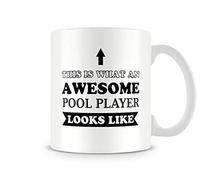 Behind The Glass - Awesome Pool Player - Printed Sport Mug - Great Gift/Present Idea, Ceramic, 11fl.oz.