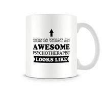 Behind The Glass - Awesome Psychotherapist - Printed Funny Mug - Great Gift/Present Idea, Ceramic, 11fl.oz.