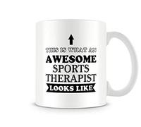 Behind The Glass - Awesome Sports Therapist - Printed Funny Mug - Great Gift/Present Idea, Ceramic, 11fl.oz.