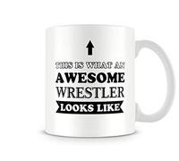Behind The Glass - Awesome Wrestler - Printed Sport Mug - Great Gift/Present Idea, Ceramic, 11fl.oz.