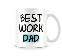 Behind The Glass - Best Work Dad Coffee Mug - Perfect for The Dad of The Office, Ceramic, 11fl.oz.