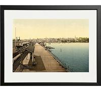 Behind The Glass Black Framed Seaside Picture - Isle of Wight, Ryde Pier - 10" x 8"