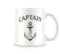 Behind The Glass - Captain and Anchor - Nautical Coffee Mug | Mug for The Sailor in Your Life, Ceramic, 11fl.oz.