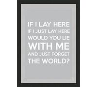 Behind The Glass Chasing Cars (Song Lyrics) - Grey - Framed & Mounted - A3 - Black Frame - Great