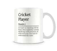 Behind The Glass - Cricket Player Definition - Funny Mug for a Cricketer | Mug for a Teammate, Ceramic, 11fl.oz.