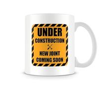 Behind The Glass - Funny Joint Surgery Mug Under Construction New Joint Coming Soon - Humorous Recovery Cup, Surgery Joke Mug, Novelty Tea Coffee Cup, Ceramic, 11fl.oz.
