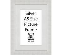 Behind The Glass - Handmade Brushed Silver Wooden Picture Frame With Mount - A5 Size