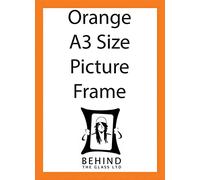 Behind The Glass - Handmade Orange Wooden Picture Frame - A3 Size