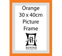 Behind The Glass - Handmade Orange Wooden Picture Frame With Mount - 30 X 40Cm