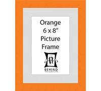 Behind The Glass - Handmade Orange Wooden Picture Frame With Mount - 6 X 8