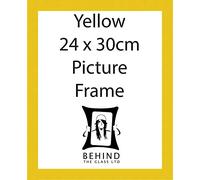 Behind The Glass - Handmade Yellow Wooden Picture Frame - 24x30cm