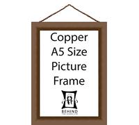 Behind The Glass - Hanging Handmade Copper Wooden Picture/Photo Frame - A5 Size