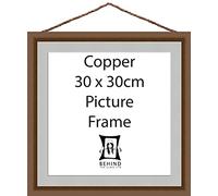 Behind The Glass - Hanging Handmade Copper Wooden Picture/Photo Frame With Mount - 30x30cm