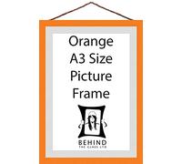 Behind The Glass - Hanging Handmade Orange Picture/Photo Frame With Mount - A3 Size