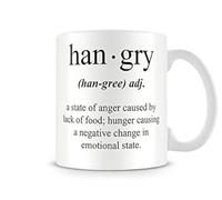 Behind The Glass - Hangry - Printed Funny Mug - Great Gift/Present Idea, Ceramic, 11fl.oz.