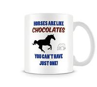 Behind The Glass - Horses are Like Chocolates - Printed Funny Mug - Great Gift/Present Idea, Ceramic, 11fl.oz.