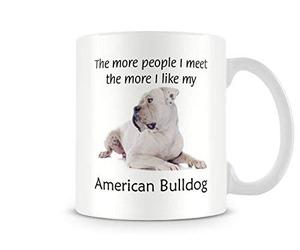 Behind The Glass - I Like My American Bulldog - Printed Funny Dog Mug - Great Gift/Present Idea, Ceramic, 11fl.oz.