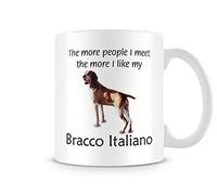 Behind The Glass - I Like My Bracco Italiano - Printed Funny Dog Mug - Great Gift/Present Idea, Ceramic, 11fl.oz.