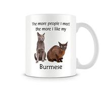 Behind The Glass - I Like My Burmese - Printed Funny Cat Mug - Great Gift/Present Idea, Ceramic, 11fl.oz.