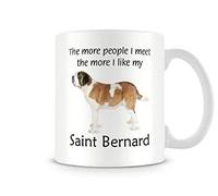 Behind The Glass - I Like My Saint Bernard - Printed Funny Dog Mug - Great Gift/Present Idea, Ceramic, 11fl.oz.