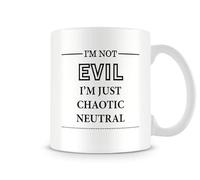 Behind The Glass - I’m Not Evil Mug - Chaotic Neutral Coffee Mug - Novelty Tea Cup for Work Office Home, Ceramic, 11fl.oz.