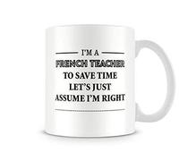 Behind The Glass - I'm A French Teacher. - Printed Funny Tutor Mug - Great Gift/Present Idea, Ceramic, 11fl.oz.