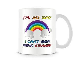 Behind The Glass - I'm So Gay... Drink Straight - LGBT - Mug, Ceramic, 11fl.oz.