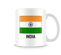 Behind The Glass - India Flag - Printed Mug - Great Gift/Present Idea, Ceramic, 11fl.oz.