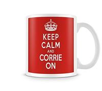 Behind The Glass - Keep Calm and Corrie On - Printed Funny Mug - Great Gift/Present Idea, Ceramic, 11fl.oz.