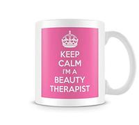 Behind The Glass - Keep Calm I'm A Beauty Therapist - Printed Funny Mug - Great Gift/Present Idea, Ceramic, 11fl.oz.