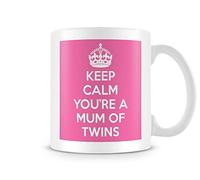 Behind The Glass - Keep Calm. Twins - Printed Mother's Day Mug - Great Gift/Present Idea, Ceramic, 11fl.oz.