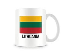 Behind The Glass - Lithuania Flag - Printed Mug - Great Gift/Present Idea, Ceramic, 11fl.oz.