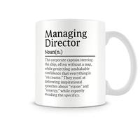 Behind The Glass - Managing Director Definition - Funny Mug for The Office | Mug for The Boss, Ceramic, 11fl.oz.