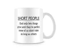 Behind The Glass - Short People, God Only - Printed Funny Mug - Great Gift/Present Idea, Ceramic, 11fl.oz.