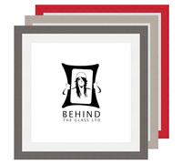 Behind The Glass - Stylish Wooden Picture Frames with Mounts - Available in Red, Grey and Stone Finishes | Variable Size Photo Frames, Grey, 40cm x 40cm - Includes Many Sizes