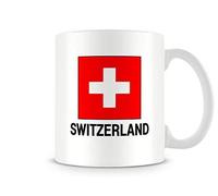 Behind The Glass - Switzerland Flag - Printed Mug - Great Gift/Present Idea, Ceramic, 11fl.oz.