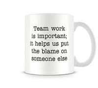Behind The Glass - Teamwork - Printed Funny Office Mug - Great Gift/Present Idea, Ceramic, 11fl.oz.