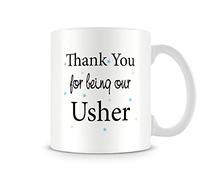 Behind The Glass - Thank You for Being Our Usher - Printed Wedding Mug - Great Gift/Present Idea, Ceramic, 11fl.oz.