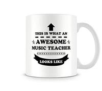 Behind The Glass - This is What an Awesome Music Teacher Looks Like - Printed Teacher Mug, Ceramic, 11fl.oz.