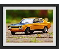Behind The Glass Toy Capri Ford - Framed & Mounted - 40x30cm - Black Frame