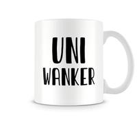 Behind The Glass - Uni W*Anker | Funny Rude University Mug | Cheeky Mug for New Students, Grads & Mates, Ceramic, 11fl.oz.