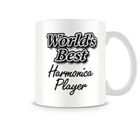 Behind The Glass - World's Best Harmonica Player - Mug, Ceramic, 11fl.oz.