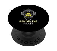 Behind The Plate Softball Catcher Fastpitch Infield Catcher PopSockets Adhesive PopGrip