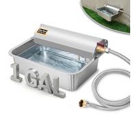 BEHNY Automatic Pet Water Dispenser - 304 Stainless Steel Automatic Drinker for Dogs, Poultry and Livestock - Water Level Control by Float - 3/4" GHT Tap