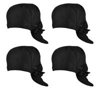 Behogan 4 Piece Chef's Hat Set: Chef's Hat Adjustable Bandana Women Men Work Hat Black Chef Hat Chef Hat for Restaurants, Hotels, Schools, Kitchens, Bars, Shops, black, 4 UK