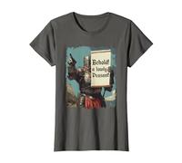 Behold A Lowly Peasant Funny Sarcastic Ren Fair Medieval T-Shirt, Women, Asphalt Grey, X-Small