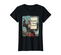 Behold A Lowly Peasant Funny Sarcastic Ren Fair Medieval T-Shirt, Women, Black, Large